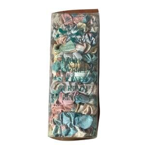 VTG Croscill Fabric Covered Shower Curtain Rings (12) Bathroom Grannycore Cabin